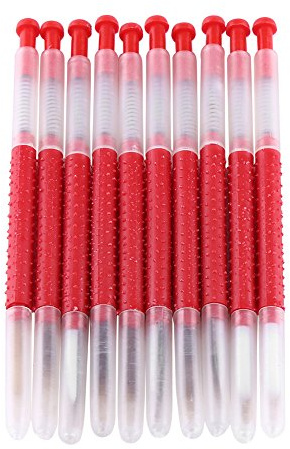 Fafeicy Outils de Greffe de Larves D'abeilles, Outil Flexible à Ressort pour Apiculteurs, 10 Pièces, Plastique Rouge