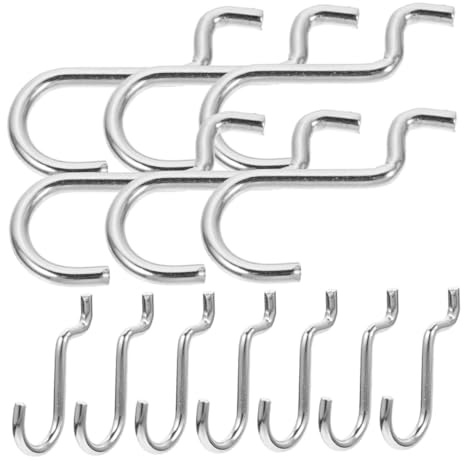 MOTHNUR 24piezas Ganchos Resistentes Forma De j Para Conectar Tableros Perforados Ganchos Utilitarios Para Taller y Garaje Para Colgar Herramientas y Accesorios