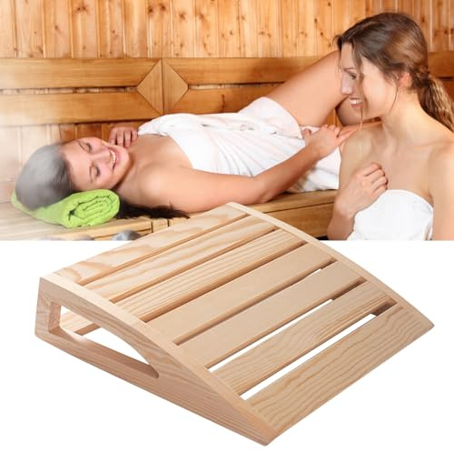 Handgefertigter Sauna-Kopfstütze, Erholsames Nackenstützkissen Für Sauna, Ergonomisch Kopfstütze Aus Massivholz, Kopfstütze Zur Tiefen Entspannung Im Dampfbad,Sauna Zubehör Für Dampfbad
