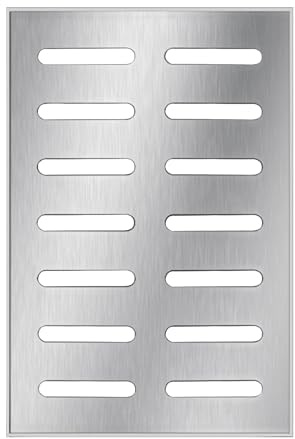 Rejilla Desague Terraza de Acero Inoxidable, Rejilla Sumidero Piscina, Drenaje de Piso Antibloqueo Exterior para Patios, Piscinas y Jardines(50x25 cm/20x10 in)