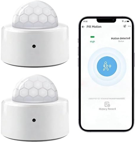 2 styck Zigbee rörelsesensorer 3.0, Smart ZigBee-rörelsesensor med larmfunktion, 120° detektionsvinkel rörelsesensor Kompatibel med Smart Life/Tuya App, uppnå intelligent säkerhet