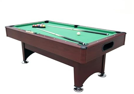 7ft Mahogany Pool Table with Auto Ball Return – Indoor Billiards Table with Accessories and Cloth Colour Options