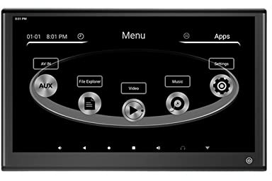 Fernseher Auto, 13,3-Zoll-Kopfstützenmonitor IPS-Touchscreen-Auto-Rücksitzunterhaltung 4K-Fahrzeug-Videoplayer-Anzeige mit Spiegelung(1 PCS Black 13.3)