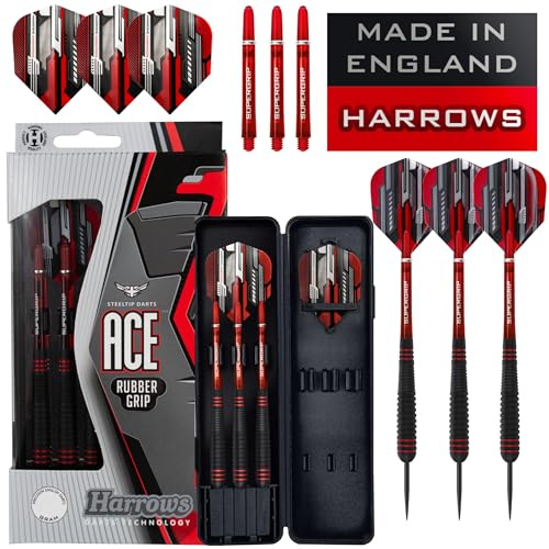 Harrows Dartpilar, gummihandtag, Ace 24 g dart, L