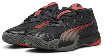 PUMA Nova Elite-padelskor, Platt mörkgrå svart medium aktiv röd, 41 EU