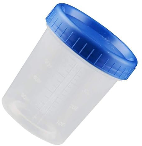 Specimen Cups With Screw on Lids, 12 Pcs Clear Urine Collection Cup 120ML Urine Sample Jar Containers Laboratory Cups Measuring Cups for Medical, Laboratory, and Home Use