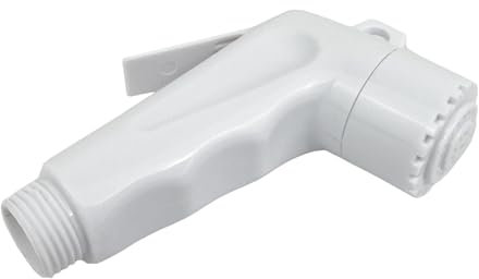 GATE14 Douchette à main pour bateau ou camping-car avec pommeau de douche économe en eau (raccord droit, blanc)