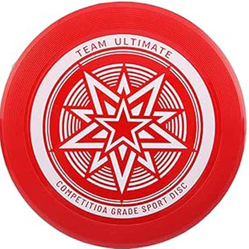 Rcbzzp Frisbee Sportif, Disque Frisbee, Ultimate Frisbee, Disque Frisbee Disque de Lancer, pour Frisbee de Compétition, Funsport, Utilisable sur Une Trajectoire de Plus de 100 Mètre (Rouge)