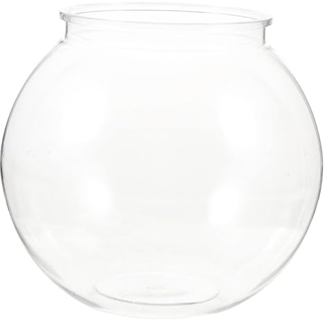 Yardwe Plastic Fish Bowl Bubble Planter Round Micro Landscape Fish Tank Unbreakable Desktop Aquarium Bowl for Home Office Decorations