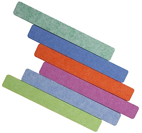 DIYEAH Schwarzes Brett Pinnwand Büro 6er Set Selbstklebende Filz Bulletin Board Streifen Bunten Farben Memo Tafel Für Notizen Und Fotos Inklusive Einer Box Mit Pushpins