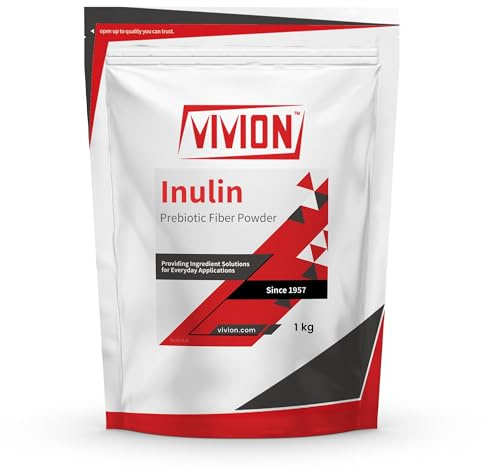 Vivion Inulin Powder - 1 kg (2.2 lb) - Chicory Root Extract - Fiber Prebiotic Bulk Manufacturing Ingredient