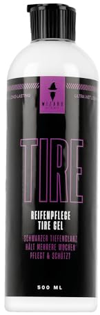 Wizard of Gloss Tire Gel 500ml | Reifenglanz mit UV Schutz | Frischer Glanz für verblasste Reifen | Auto Reifengel zur effizienten Reifenpflege