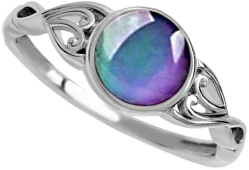 Yardwe Stimmungsring Farbwechsel Herren Damen Unisex Temperatur Farbwechsel Ring Emotion Sensitiver Schmuck Kreativer Temperatur änderungsring Komfortabler Langlebiger Farbwechselring