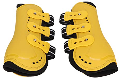 Öppna främre skydd för häst, 2 st andningsbara främre skydd för häst, halkfritt neoprenfoder med ventilationshål, skyddsutrustning (L (31 cm/12,2