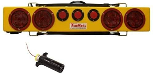 36in Heavy-Duty Wireless, Rechargeable, LED Light BAR W/7-PIN Round