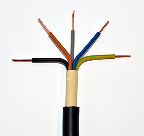 100m Erdkabel NYY-J 5x1,5 mm² schwarz 5x1,5 qmm Starkstromkabel Energiekabel Kabel