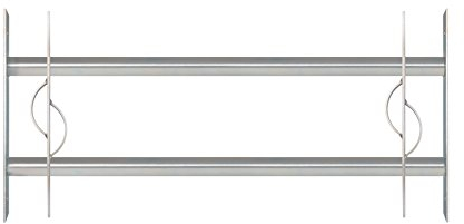 GAH-Alberts Alberts 563592 Grille de fenêtre de style Secorino | coulissante, pour les fenêtres extérieures | grille de protection anti-effraction | galvanisée, en bleu | 300 x 700-1050 mm