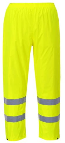 Portwest Pantalones De Alta Visibilidad Para Lluvia, Tamaño: 6XL, Color: Amarillo, H441YER6XL