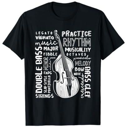 Kontrabass Kontrabassist Instrument Musiker Geschenk T-Shirt