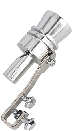 Aluminium Turbo Sound, Universal car Aluminiumlegierung Turbo speed Sound Heckauspuff turbo Auspuff Pfeife für Auto Modifiziertes Teil TC-XL gross(Silber)
