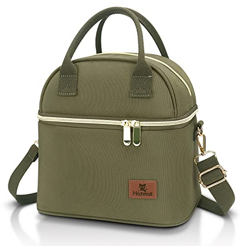 Hafmall 9L Insulated Lunch Bag for Women Men, Green