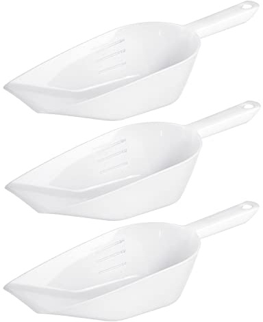 Westmark Back-/Abwiege-/Abfüllschaufeln, 3 Stück, Füllvolumen: je 1400 ml, Kunststoff, Halvar, Weiß, 909922E2