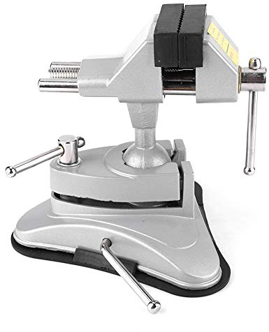 Pinces à ventouse pour étau, mini à ventouse de table, rotative à 360 ° en alliage d'aluminium de table à de largeur de mâchoire de 70 mm pour la menuiserie d'établi