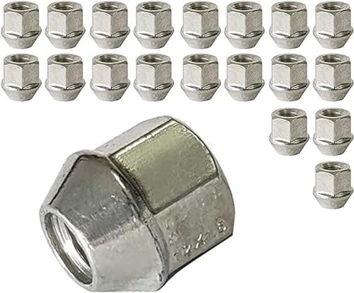 20 dadi per ruota M12 x 1,5, 60°, con cintura SW 21 mm, compatibili con Hyundai, Kia, Mazda, Mitsubishi, Nissan, Peugeot, Smart, Toyota, Volvo, Citroen