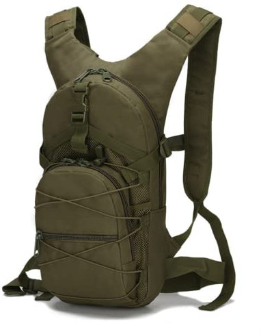 MAVSMA 15L Fahrradrucksack wasserdichter Multi Pocket Rucksack Sport Reiserucksack Wanderrucksack Wassersack Rucksack(Military Green,15L)