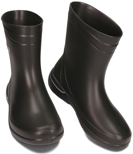 BeComfy Gummistövlar för Kvinnor EVA Ultra Lätta Korta Regnstövlar 36-41 EU (Svart, eu_footwear_size_system, adult, numeric, medium, numeric_40)