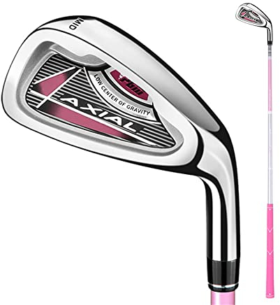 Premium Junior Golf Strykjärn | Barn Golfklubb #7 | Kolaxel | Högerhänt | 66 cm 71 cm 76 cm | Passar 3-12 år gamla pojkar och flickor (rosa för 6-8 år)