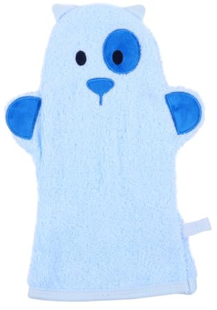 Abaodam 1stück Cartoon Bath Mitt Aus Baumwolle Weicher Und Saugfähiger Waschhandschuh Für Junge Mädchen Für Babypflege Und Sanftes Baden Mit Hundedesign