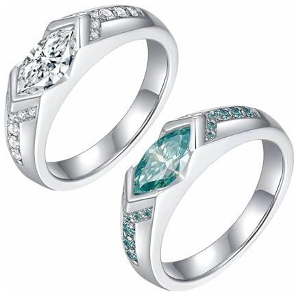 Magnetischer lymphatischer Titanionen-Moissanit-Diamantring, Moissanit-Magnetologie-Lymphvity-Ring, modischer offener Zirkonia-Ring, modische Ringe für Männer und Frauen