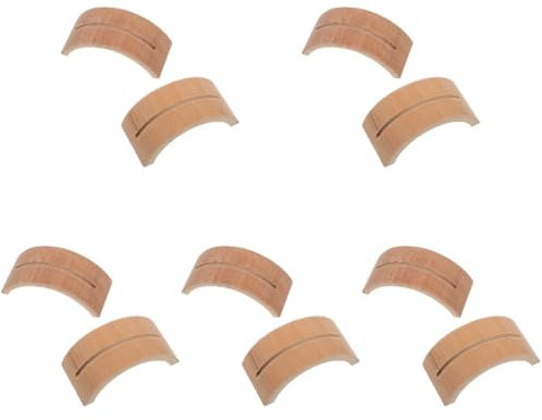 Alipis 5sets Chinese Style Display Stand Circular Fan Base Bamboo Bracket Round Fan Holder 2pcs*5