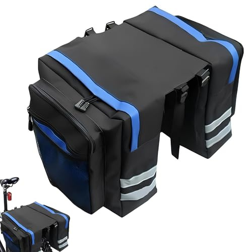JAWAI Sacoche Velo Porte Bagage Arriere, Sacoche Velo, Vélo Double Sac, Sacoche Vélo Étanche, Sacoche Porte Bagages Arrière, Sac Siège Arrière Vélo, Double Sacoche de Selle pour Porte-Bagages