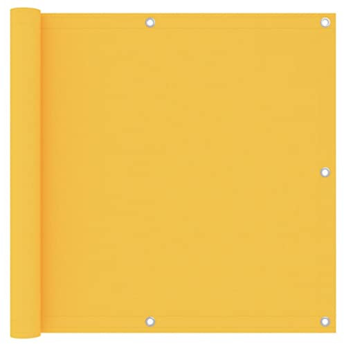 Hovothy Balkonbespannung Balkonsichtschutz Moderne Balkonverkleidung Sonnenschutz Sichtschutz für Schutz der Privatsphäre Balkon Dekoration Winddicht und UV-beständig Gelb 90x300 cm
