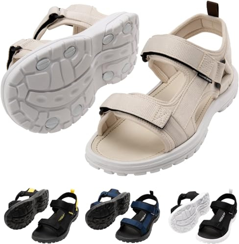 Cressi Pete Sandal Sand/White 45 - Sandale Unisex Idéal pour Les journées d'été à la Plage, Conçue pour Le Confort et la Praticité en Milieu Aquatique, Blanc/Sable, 45