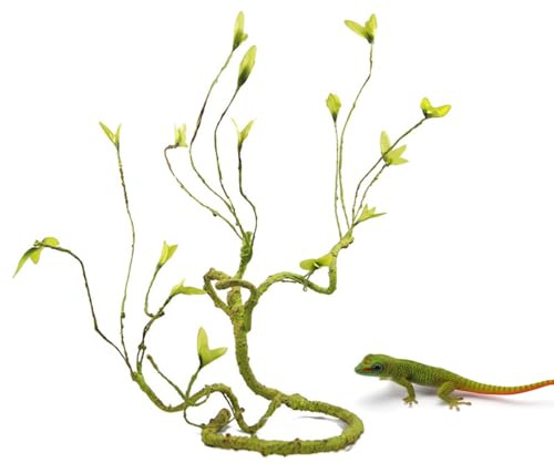 Terrarium Branch, Simuliert Künstlicher Zweig, 1,0 m Längen, Flexible Terrarium Klettern Ecke Baum für Reptilien, Eidechsen, Geckos, Frösche, Bartagamen