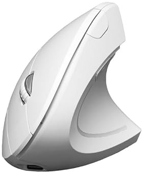 Watio Wave Souris Optique - Souris Ergonomique Verticale avec Double Connexion, Batterie Rechargeable et Design Blanc. Idéal pour Une Utilisation prolongée. *