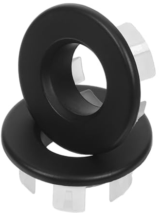 ORFOFE 2pcs Sink Overflow Trim Ring Leak Resistant Decorative Cover for Bathroom Washbasin Fit Prevents Water Spills and Damage and Elegant Overflow Seal