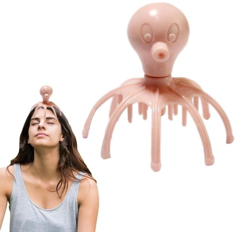 Octopus Claw Head Croboker - Massaggiatore manuale per il cuoio capelluto | per la riduzione e il rilassamento della tensione | Strumento per massaggio palmare – Rilascio lenitivo di tensione