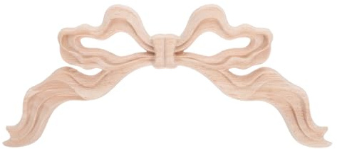 Gadpiparty Decorazione da Parete Intagliato a Effetto 3d in Legno Shabby Chic Intaglio a Fiocco, Pannello Legno Decorativo per Camere da Letto e Soggiorni