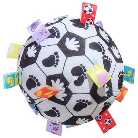 Plüsch Rasselball - Weicher Sensorischer Spielball Mit Texturen, Kontrastreiche Farben, Integrierte Rassel | Frühpädagogisches Motorikspielzeug Für Babys Kleinkinder Zuhause Spielen Lernen