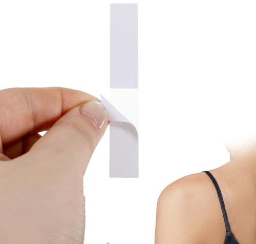 Nastro biadesivo alla moda per abbigliamento, nastro biadesivo per abbigliamento a forte tenuta (220 strisce), nastro invisibile per il corpo per vestiti, nastro in tessuto delicato sulla pelle per un