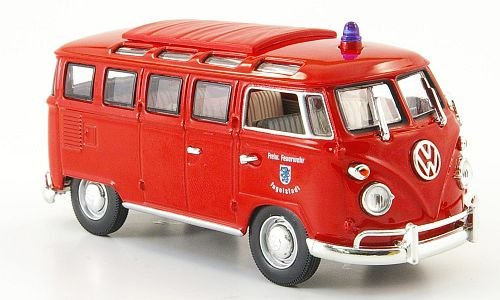 VW T1 Samba, Freiwillige Feuerwehr Ingolstadt, Modellauto, Fertigmodell, Yat Ming 1:43