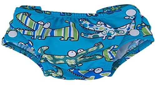 Popolini Kroko Schwimmwindel, Blau bedruckt
