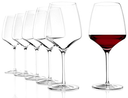 Stölzle Lausitz Copas de Vino de Borgoña Experience Set de 6, 695ml – Copas de Vino Tino Finas para Borgoña – Elegantes Copas de Vino para Máxima Aromatización – Aptas para Lavavajillas