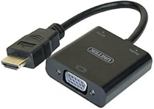 CUC exertis Connect 051248 HDMI VGA Black Cable Interface/Gender Adapter - Interfaces de câble/Gender adaptateurs (HDMI, VGA, Mâle/Femelle, Or, Noir, 0,15 m)