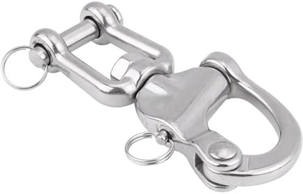 Snap Swivel Shackle, 316 Stainless Steel Swivel Eye Snap Shackle Quick Release Marine Swivel Shackle for Sailboat Spinnaker Halyard(128mm) Boat/Yacht Spare Parts