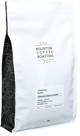 Rounton Coffee Roasters | 1kg Coffee Beans Granary Blend | 100% Arabica Medium Roast Beans | Freshly Roasted Speciality Coffee Bags | Roasted in Yorkshire